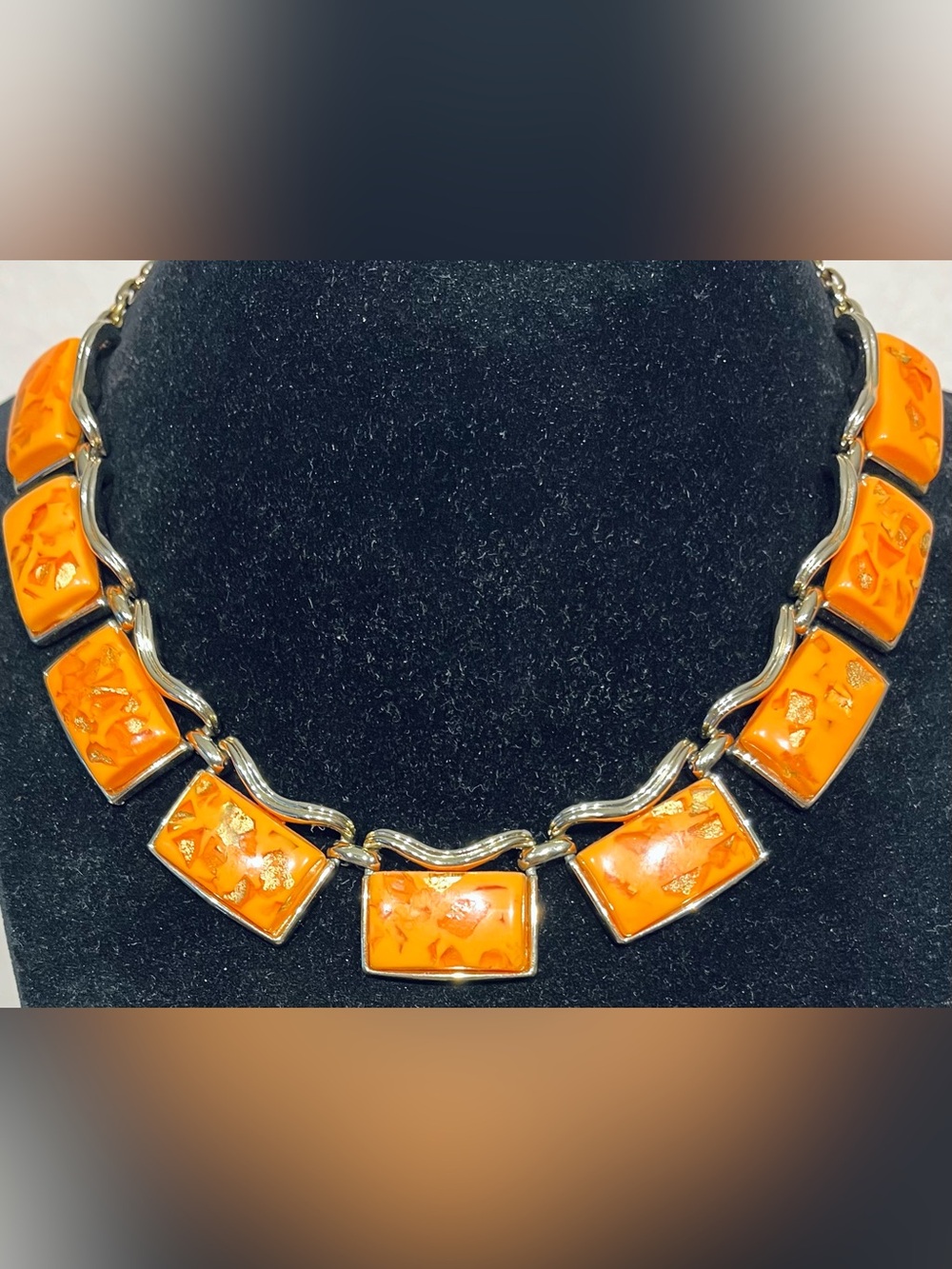 Signed ‘Coro’ Collier Confetti Mid-Century Choker Necklace
